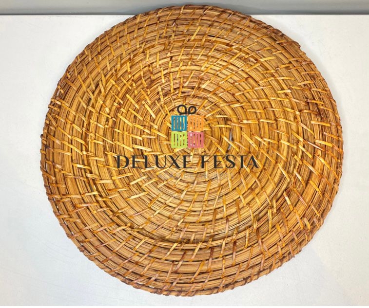 SOUSPLAT REDONDO RATTAN 32 CM - RUSTICO