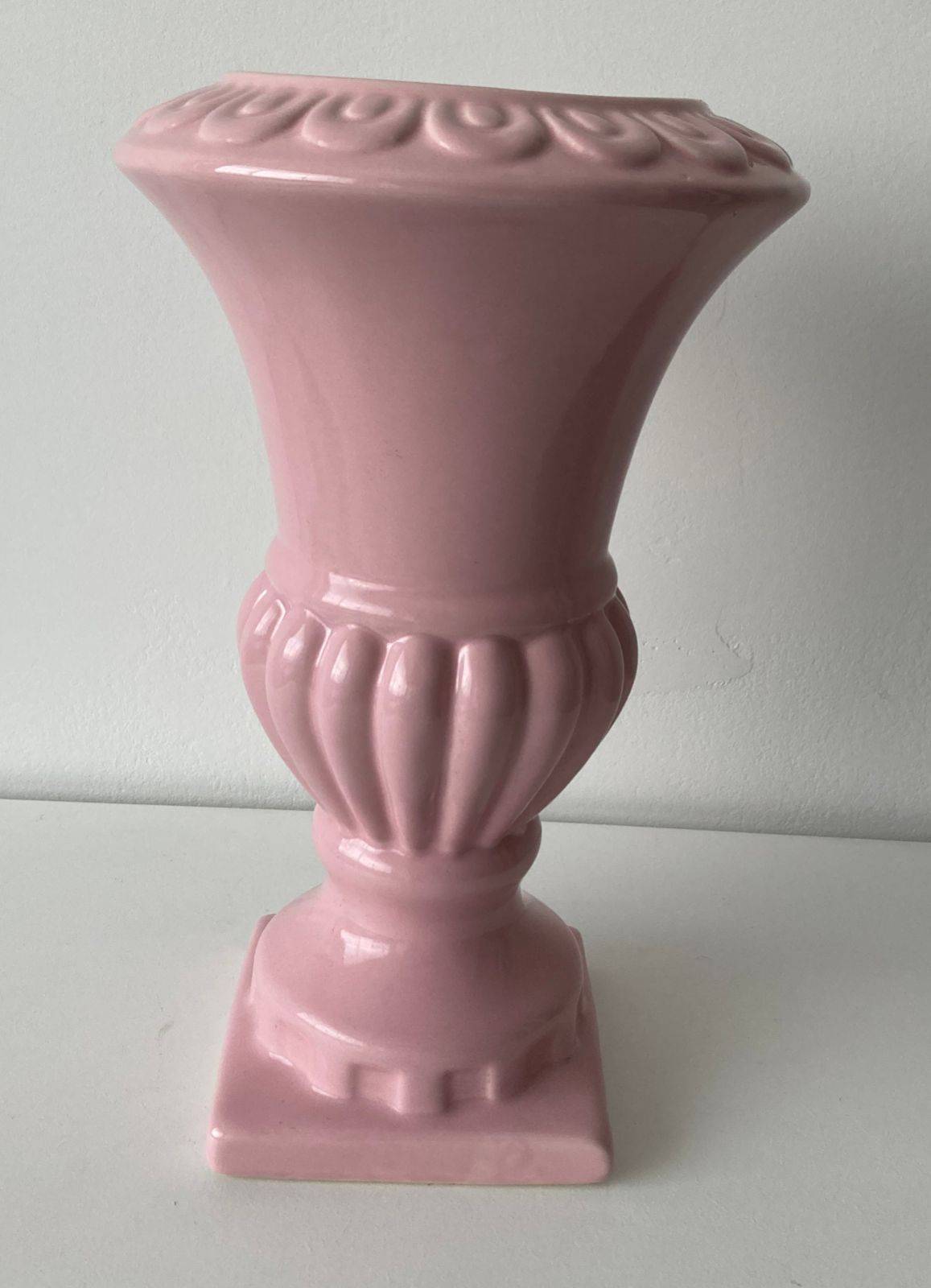 Vaso Rosa Bebê Flores Porcelana Torneado M