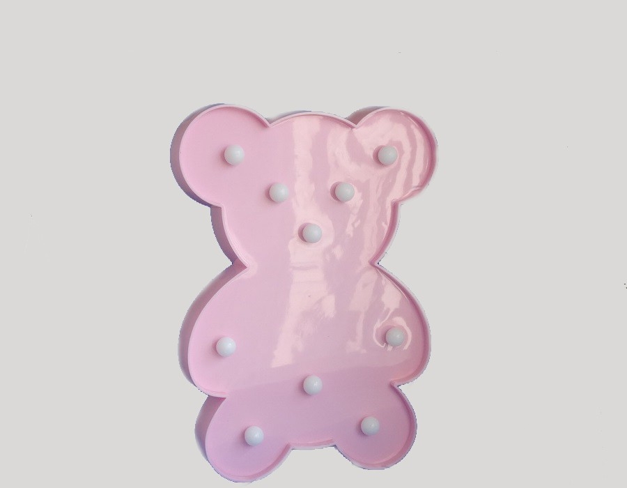 Urso Rosa LED