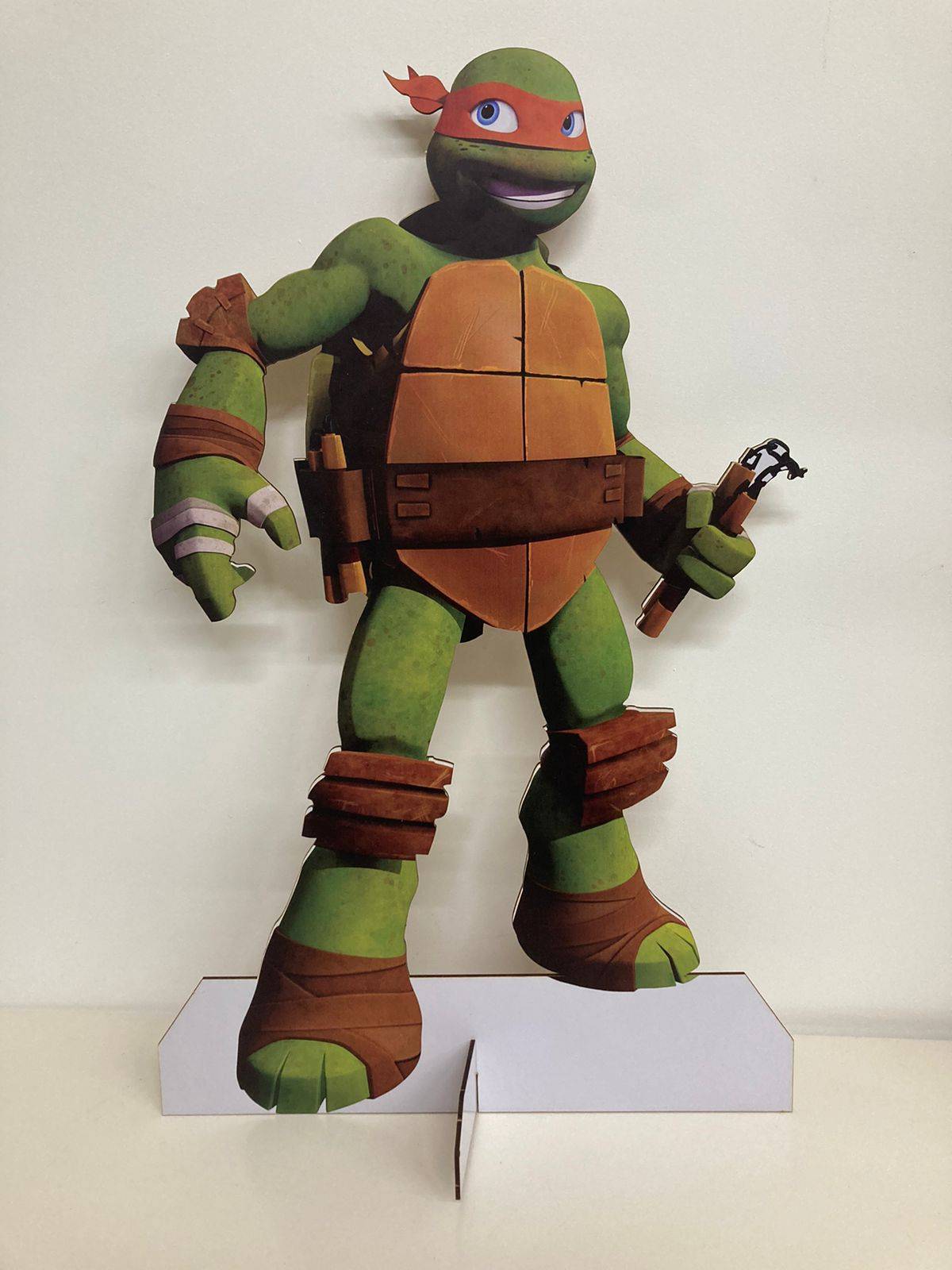 Display Tartarugas Ninjas Laranja MDF