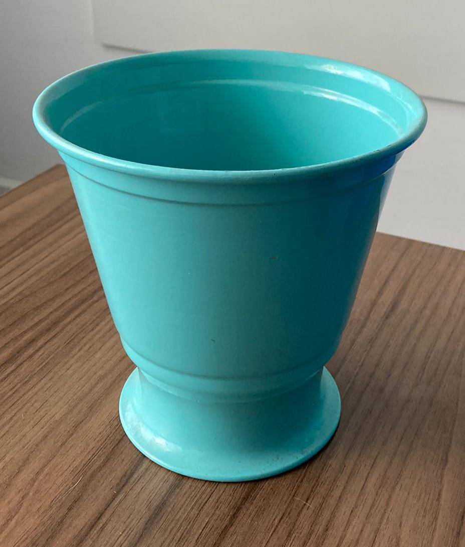 Vaso Alumínio Verde Agua