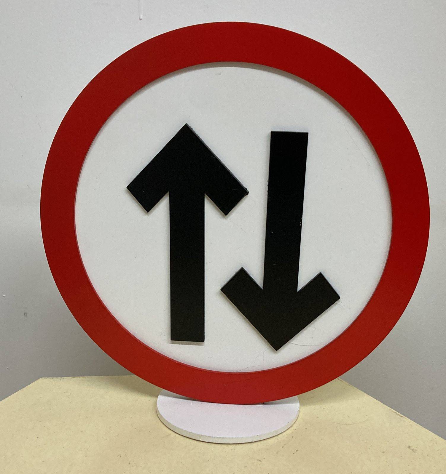 Placa Duplo Sentido MDF