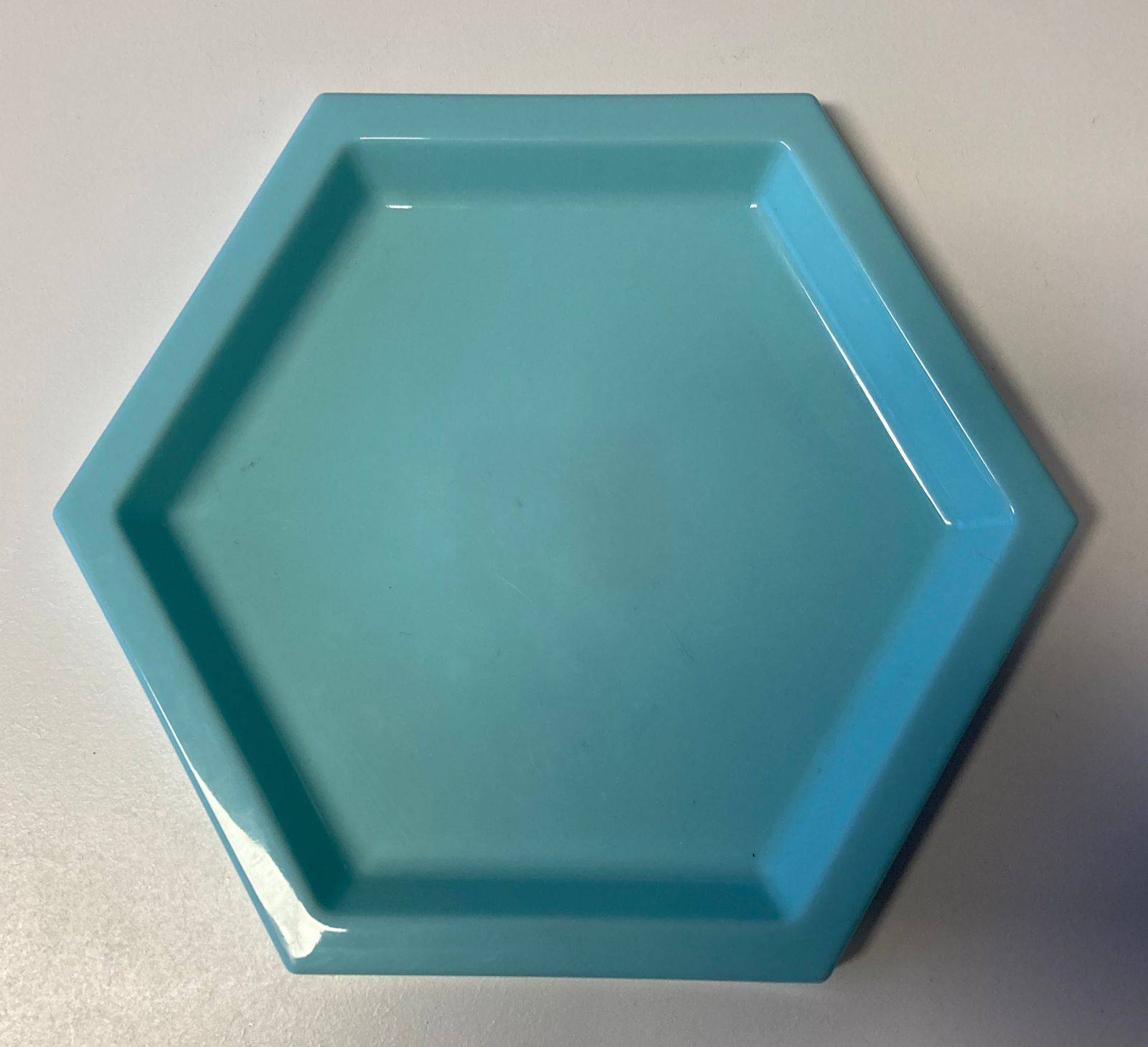 Bandeja Hexagonal Azul Bebê