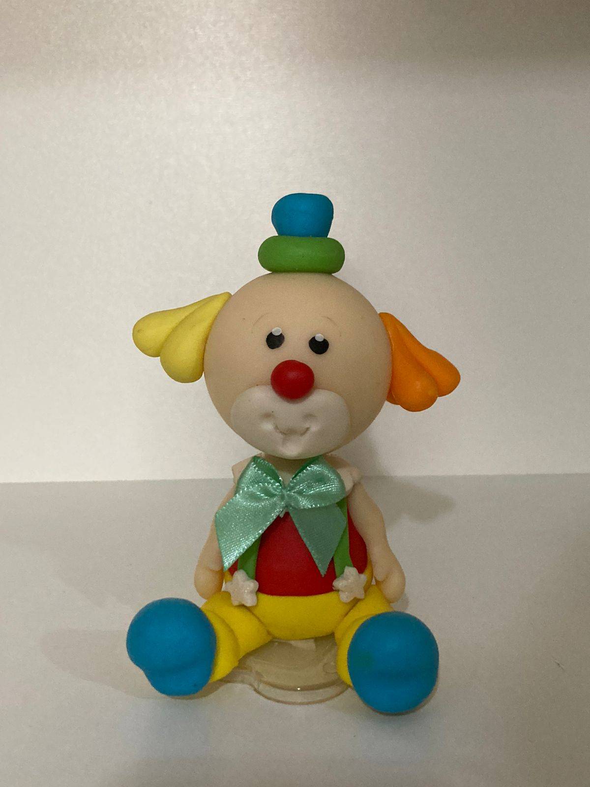 Palhaço Sentado Calça Amarela Biscuit