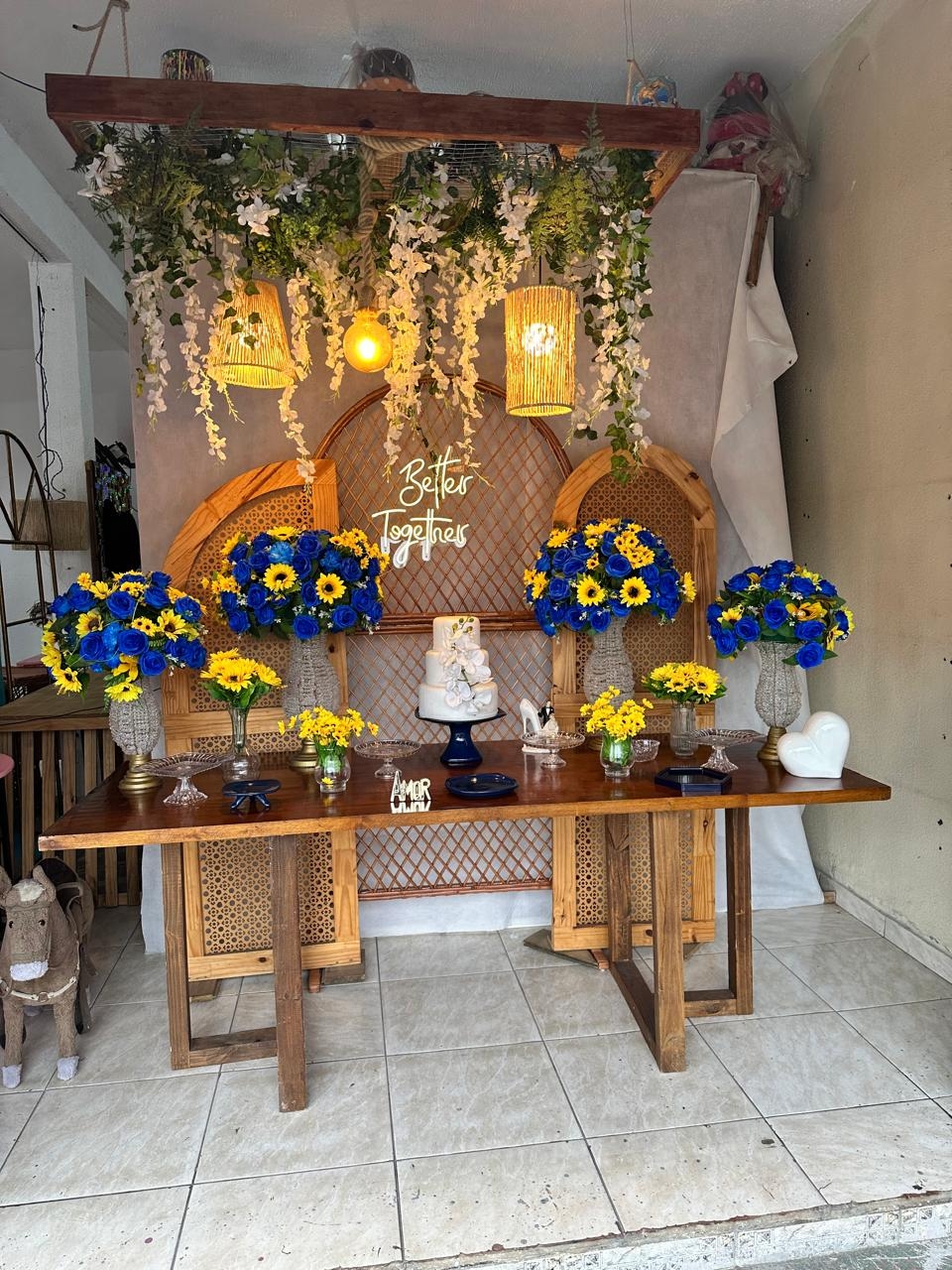 CASAMENTO AZUL E AMARELO