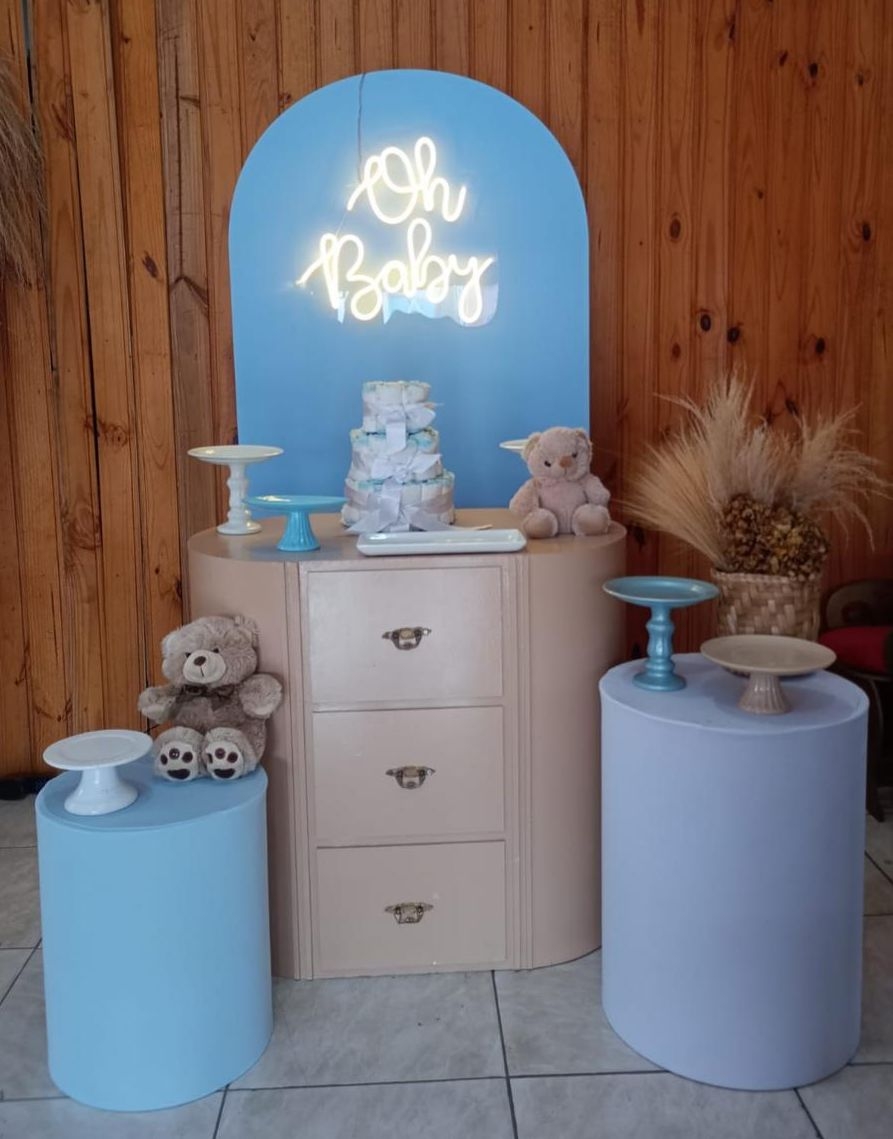 URSO AZUL E BEGE