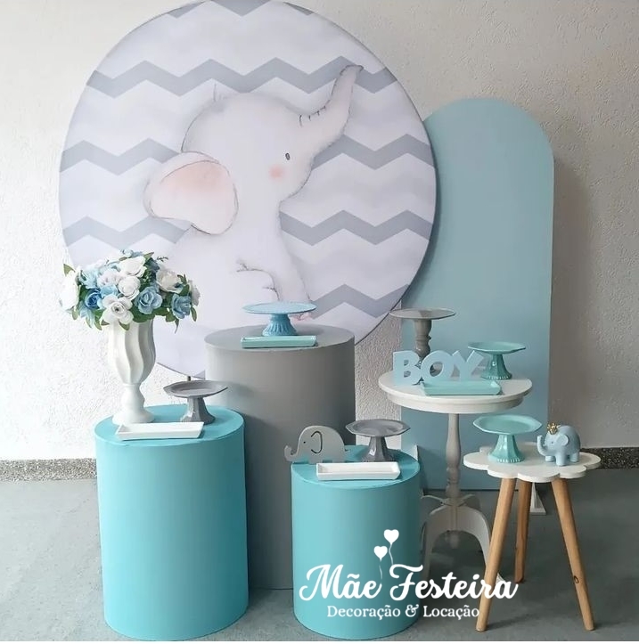  KIT FESTA CHÁ DE FRALDAS MENINO | ELEFANTINH