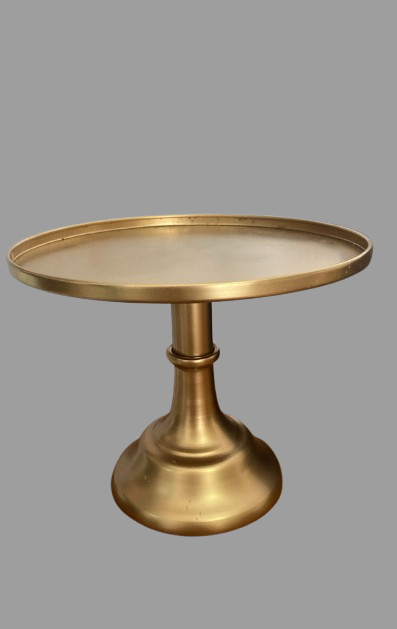 Bandeja Pedestal de Metal dourado