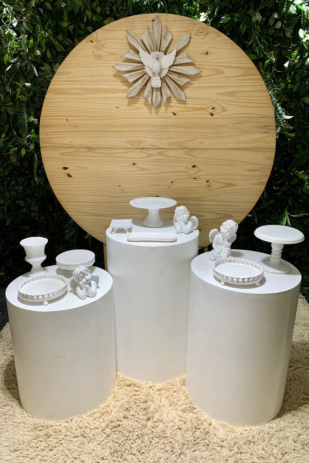 Kit Batizado branco com pinus