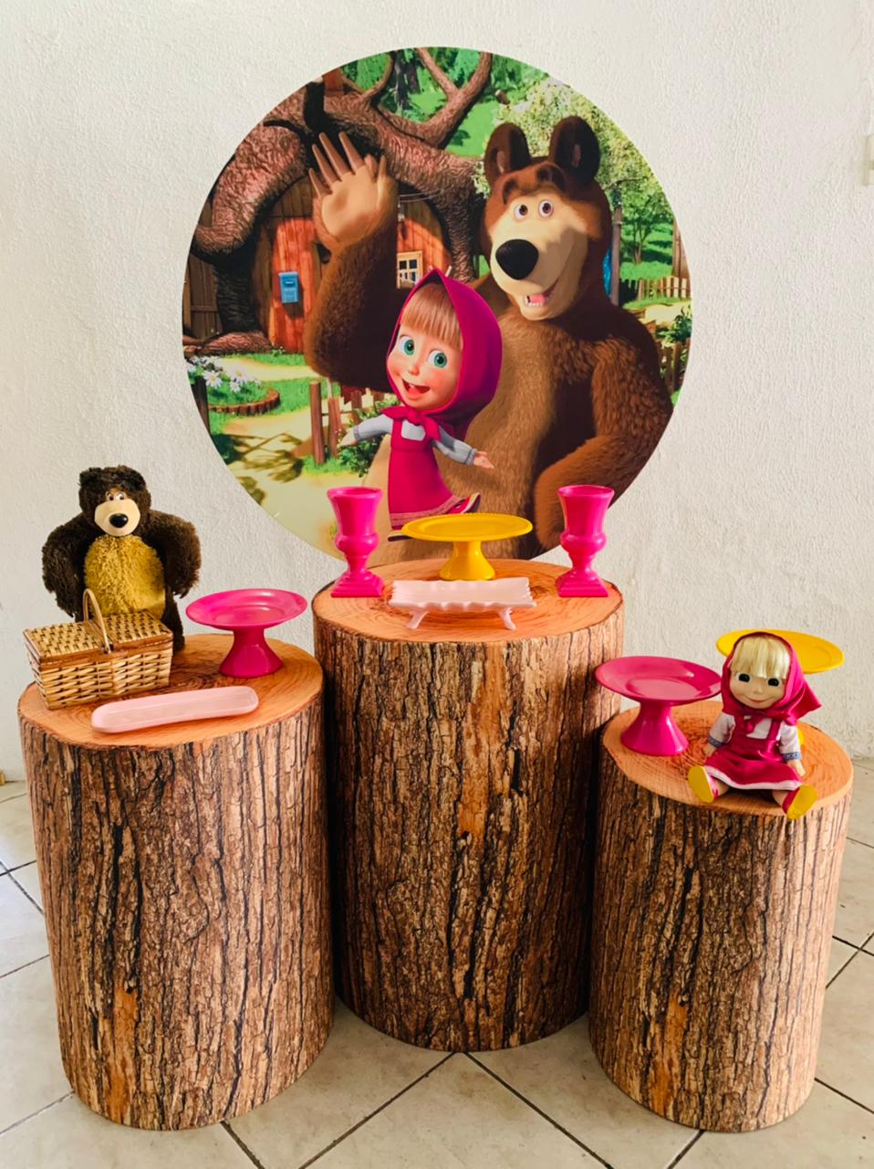Kit Masha e o urso cilindros 