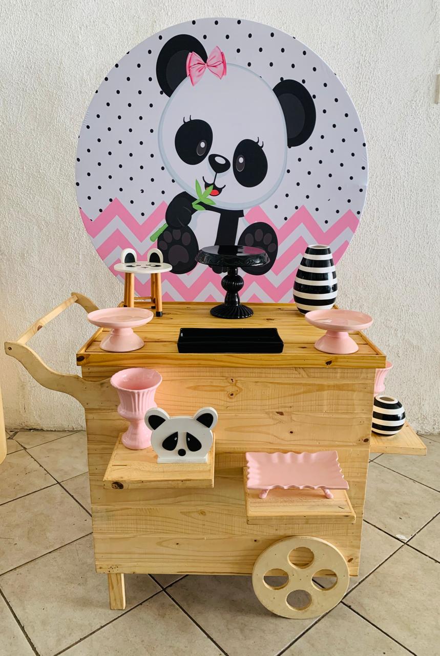 Kit pocket car panda rosa